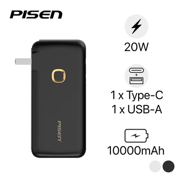 Pin dự phòng Pisen Quick High Power Box 10.000mAh 20W có chân cắm