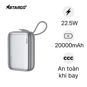 Pin sạc dự phòng StarGO Gem 2 20000mAh 22.5W tích hợp cáp C
