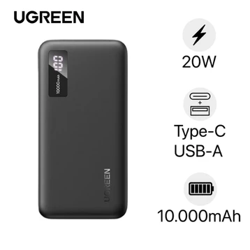 Pin sạc dự phòng Ugreen sạc nhanh hai chiều 10000mAh 20W PB311 25742 - Cũ