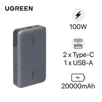 Pin sạc dự phòng Ugreen hai chiều Power Bank 20.000mAh 100W PB720 25188