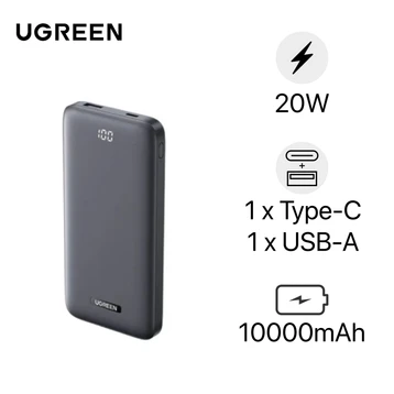 Pin dự phòng Ugreen 10000mAh 20W PB198 60689