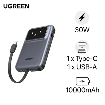 Pin dự phòng Ugreen Uno 10000mAh 30W sạc nhanh hai chiều 35603B