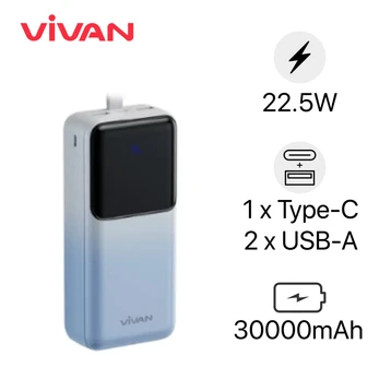 Pin sạc dự phòng Vivan 30.000mAh 22.5W VBP-D30