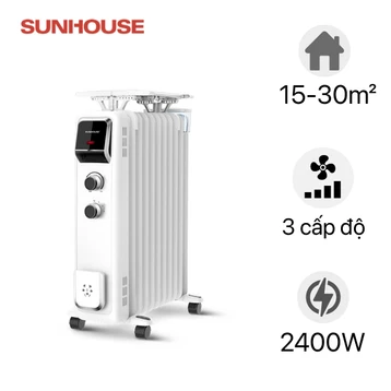 Máy sưởi dầu Sunhouse SHD7084 13 lá có giá phơi
