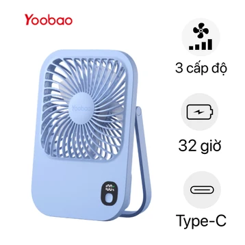 Quạt để bàn mini Yoobao F01P tích điện 10000mAh