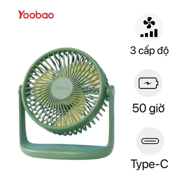 Quạt để bàn mini Yoobao F2 Pro tích điện 10000mAh