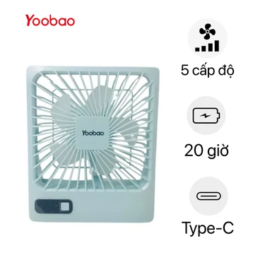 Quạt để bàn mini Yoobao Q3-C tích điện 5000mAh