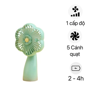 Quạt mini cầm tay hình bông hoa No 688 (Màu ngẫu nhiên)