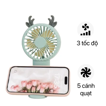 Quạt mini giá đở điện thoại HL025 ( Màu ngẫu nhiên )