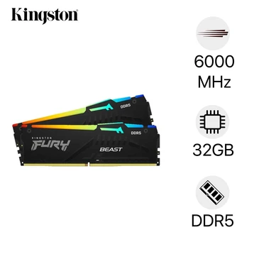 Ram PC Kingston Fury RGB DDR5 6000MHz 32GB (2*16) KF556C40BBAK2-32WP