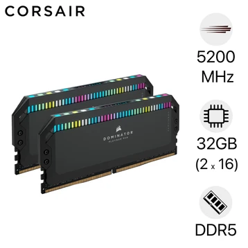 RAM PC Corsair DOMINATOR PLATINUM RGB 32GB (2X16GB) 5200MHZ DDR5