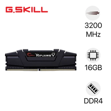RAM PC GSkill Ripjaws V DDR4 3200Mhz 16GB (1*16GB) F4-3200C16S-16GVK đen