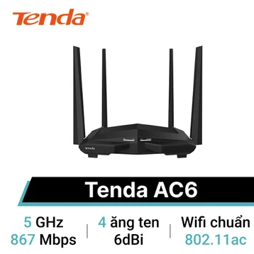 Router Wifi Tenda AC6 băng tần kép AC1200