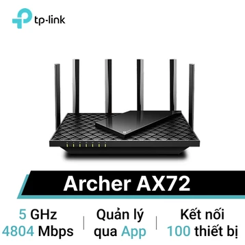 Router Wifi 6 Gigabit TP-Link Archer Ax72 băng tầng kép Ax5400  