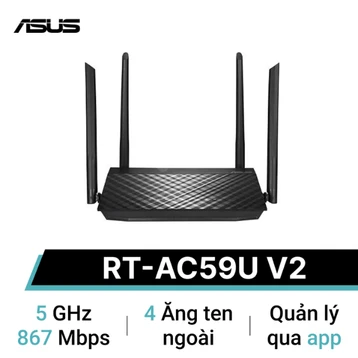 Router Wifi Gaming Asus RT-AC59U V2 Băng tần kép Mumimo AC1500