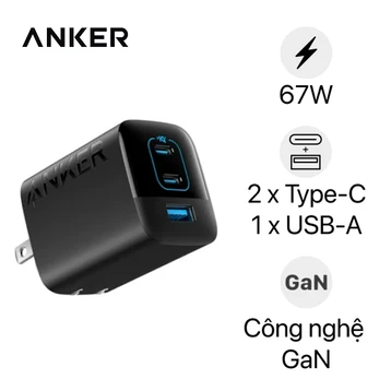 Củ sạc Anker 3 cổng 67W 336 A2674