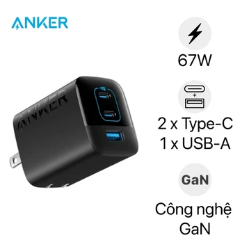 Củ sạc Anker 3 cổng 67W 336 A2674