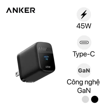Củ sạc Anker USB-C 313 Powerport 45W GAN A2643