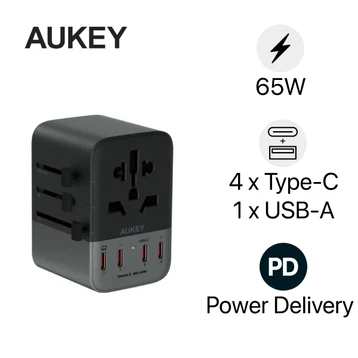 Sạc Đa Năng Aukey PA-TA08A PD65W Nhiều Cổng