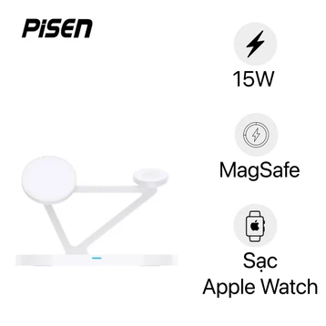 Sạc không dây Pisen Pro 3 in 1 15W C24
