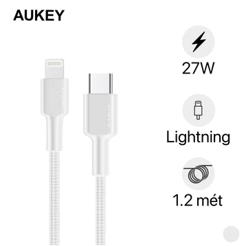 Cáp Aukey Type-C to Lightning MFi CB-CL5 1.2 mét - Cũ