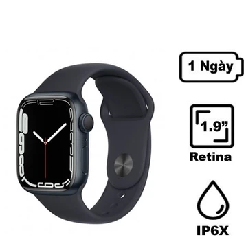 Apple Watch Series 7 45mm (GPS) Viền nhôm dây cao su - Đổi Bảo Hành