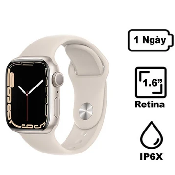 Apple Watch Series 7 41mm (GPS) Viền nhôm dây cao su - Đã kích hoạt