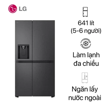 Tủ lạnh LG Side By Side 641 lít 2024 (LSI63BLMA)