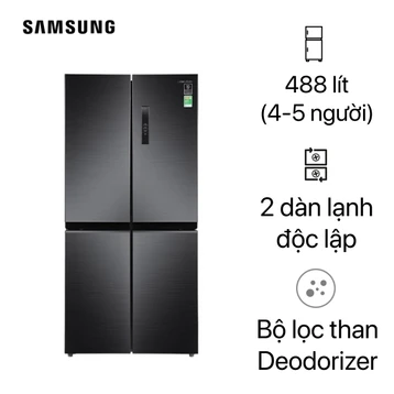 Tủ lạnh Samsung Multidoor 488 lít 2021 (RF48A4000B4/SV)