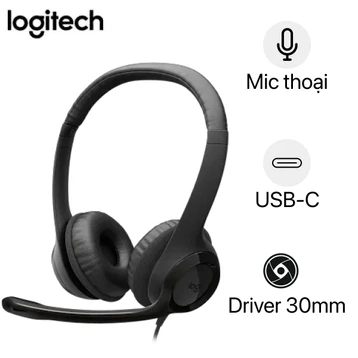 Tai nghe chụp tai Logitech H390 (Cổng USB-C)