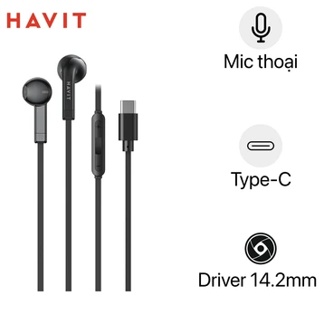 Tai nghe có dây Havit E336C (Cổng Type-C)