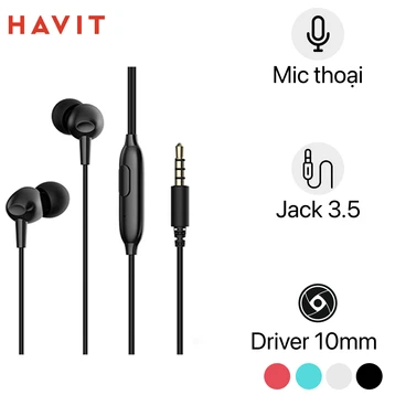 Tai nghe có dây Havit E48P (Cổng jack 3.5)