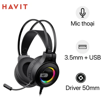 Tai nghe chụp tai có dây Gaming Havit H2040D