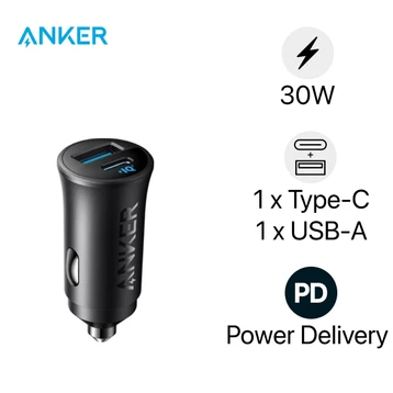 Sạc Ô tô Anker 2 cổng 1A1C 30W A2741