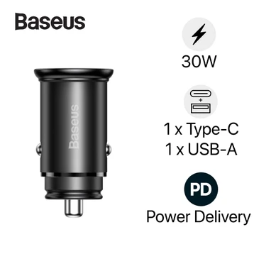 Sạc ô tô Baseus Circular Metal A+C 30W PPS