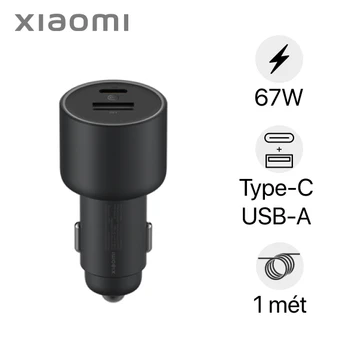 Sạc ô tô Xiaomi 1A1C 67W