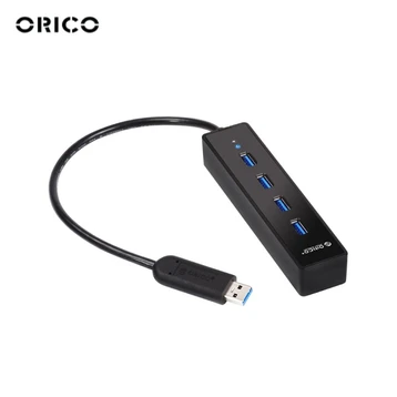 Hub USB 3.0 Orico W8PH4 4 in 1 Đen