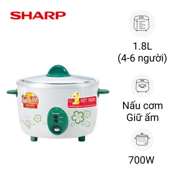 Nồi cơm nắp rời Sharp 1.8 lít KSH-D19V