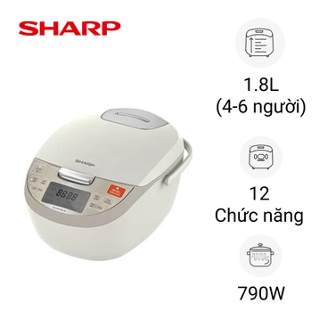 Nồi cơm điện tử Sharp 1.8 lít KS-COM193EV-GL