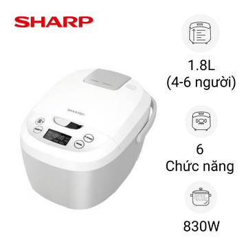 Nồi cơm điện tử Sharp 1.8 lít KS-COM180EV-GY