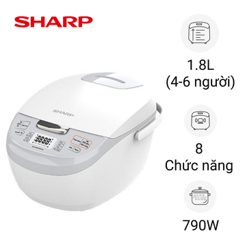Nồi cơm điện tử Sharp 1.8 lít KS-COM192EV-GY