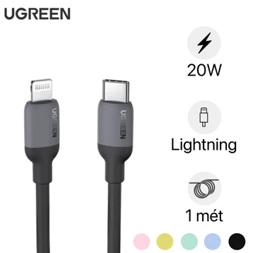 Cáp Ugreen USB-C to Lightning silicone US387 dài 1m