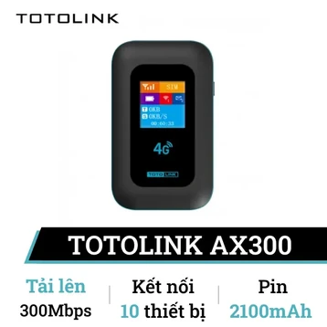 Bộ phát Wifi di động TotoLink M3L Wifi 6 AX300 4G LTE 300Mbps
