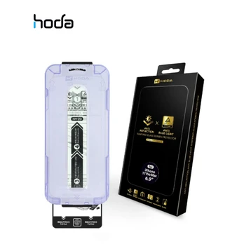 Dán kính cường lực màn hình Apple iPhone 17 Pro Max Hoda chống ánh sáng xanh full cao cấp đen