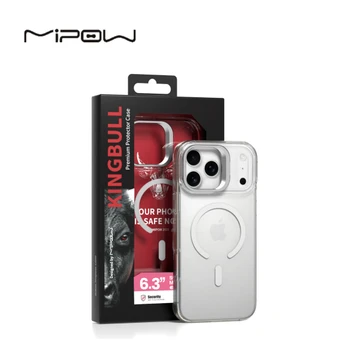 Ốp lưng iPhone 17 Pro Mipow Tempered Glass Standx With Magsafe Transparent