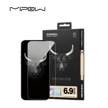 Dán kính cường lực màn hình iPhone 16 Pro Max Mipow Ultra Protector Full Cao Cấp Đen (Không Viền)