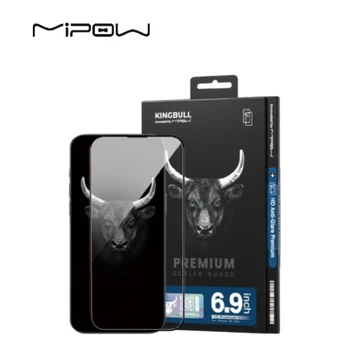 Dán kính cường lực màn hình iPhone 16 Pro Max Mipow Chống Vân Tay Premium Full Cao Cấp Đen