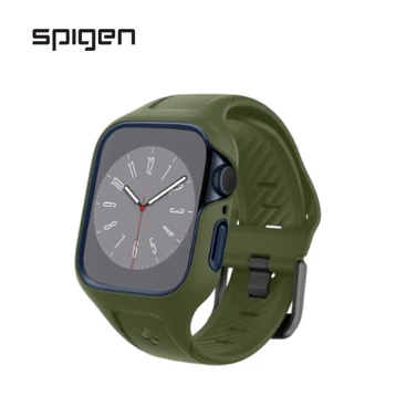 Ốp viền + dây đeo Apple Watch 45mm Spigen Liquid Air Pro Moss