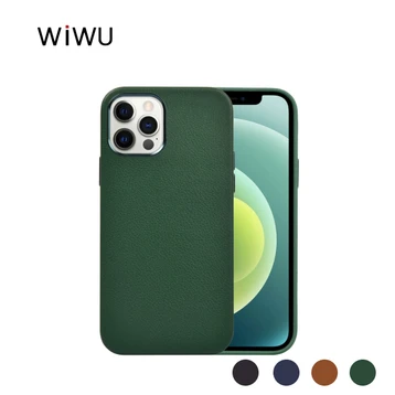 Ốp lưng iPhone 13 Pro Max Wiwu Calfskin Genuine Leather