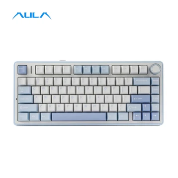 Bàn phím cơ không dây AULA F75 Ice Blue